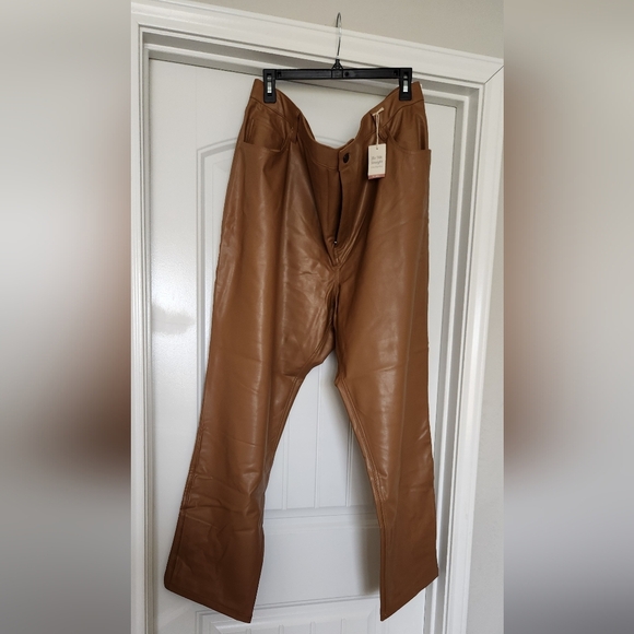 Abercrombie & Fitch Pants - Abercrombie & Fitch Tan Leather Pants